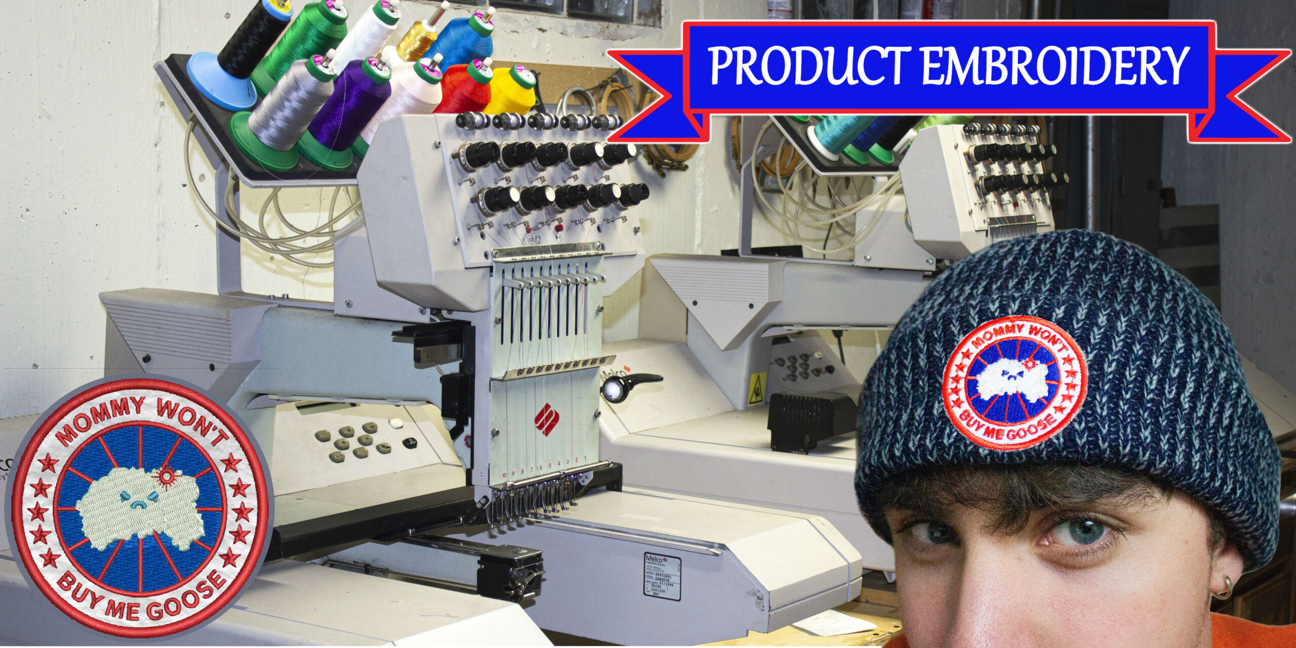 product embroidery slide